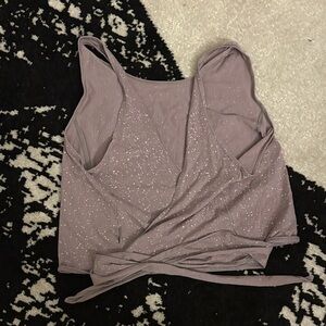 Lululemon Splatter Lavender Wrap Tabk Top